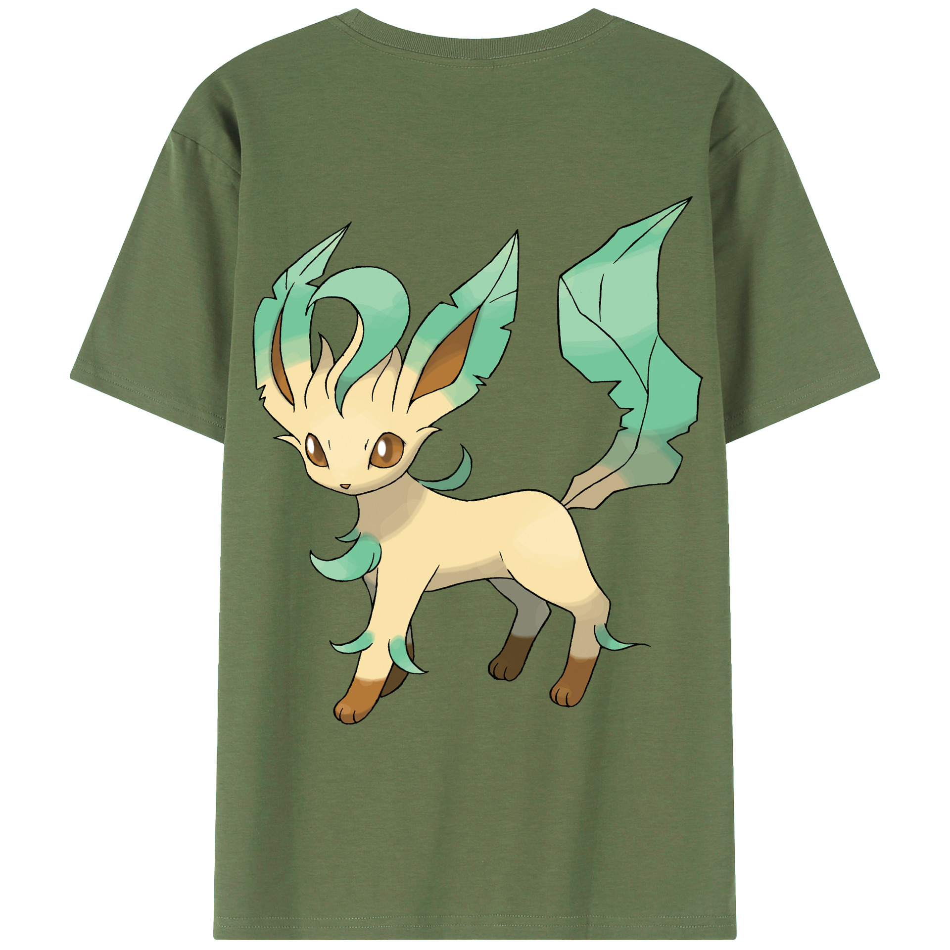 （画像用） ポケットモンスター Pokémon 綿100％ メンズ半袖Tシャツ（バックプリント） 通気性